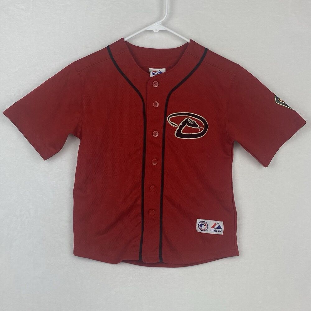 Majestic Arizona Diamondbacks Baseball Jersey Johnson #2 Kids Size 8 Red  Logo